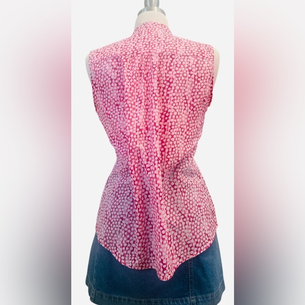Pink Sleeveless Ruffle Blouse - Picture 5 of 6